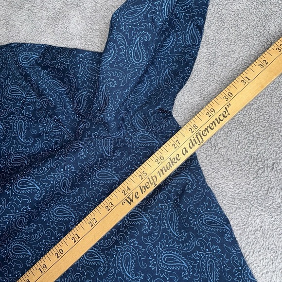 Wrangler Wrancher Men's Blue Paisley Long Sleeve Shirt XXL Pearl Snaps Western - Picture 6 of 6